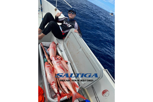 Team Ryoshi angler Alvin Soriano filling up the 120 quarts cooler with fish upon fish using Daiwa Saltiga 15HL-SJ reel!! - Ryoshi Pro Outfitters