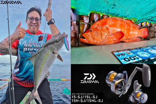 Landing an amberjack and a nice big grouper on his new Daiwa Saltiga 15L-SJ reel by Angler Emmanuel Pante! - Ryoshi Pro Outfitters