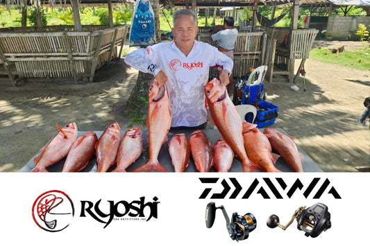 Team Ryoshi Angler Andres Padregosa using Daiwa Seaborg G300L and Daiwa Saltiga 15L-SJ to haul up these fishes. Congrats sir Andres. - Ryoshi Pro Outfitters