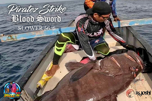 A huge grouper by Bandido PH using Piratez Strike Blood Sword Slower 56/6. - Ryoshi Pro Outiftters
