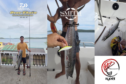 Angler Aijo Okamura went casting on his new Daiwa Overthere 109ml/m with Daiwa Bg RR 6000 tackle and landed a big sized a King Mackerel - Ryoshi Pro Outfitters