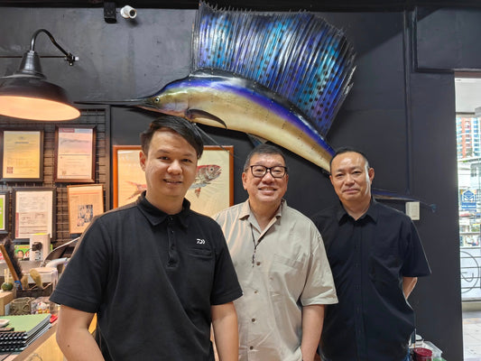 Daiwa SG visiting us at Ryoshi Pro Outfitters as the authorized philippine daiwa dealer.