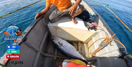 A huge dogtooth tuna weighing 27.45kg landed by angler Kolega PH using Daiwa Catalina SJ 60B-6 and Daiwa Saltiga 15H-SJ reel. - Ryoshi Pro Outfitters