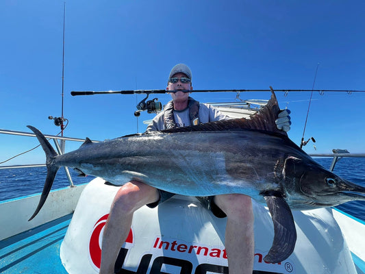 IRONMAN Ng using his own ironman the throne rod catching a huge marlin!!!! - Ryoshi Pro Outfitters