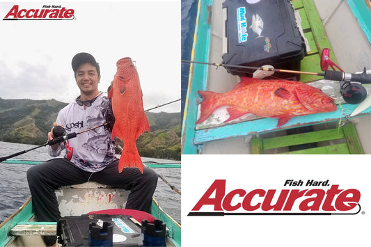 Team Ryoshi Angler Doctor Michael Panlilio landing a nice size coral trout on his Accurate Valiant BV 500N SPJ Philippine Color - Ryoshi Pro Outfitters