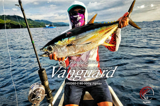 A nice yellow fin tuna caught by Angler/ Ryoshi Pro Outfitters tester Tejz Ligan using Piratez Strike Vanguard 60/2 80-300 jigmax rod - Ryoshi Pro Outfitters