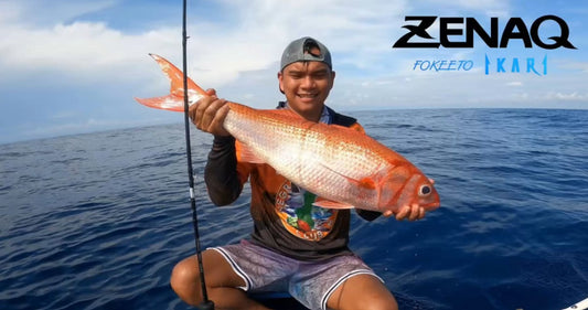 A nice sized ruby snapper caught by Tejz Ligan using Zenaq Ikari Fooketo rod. - Ryoshi Pro Outfitters