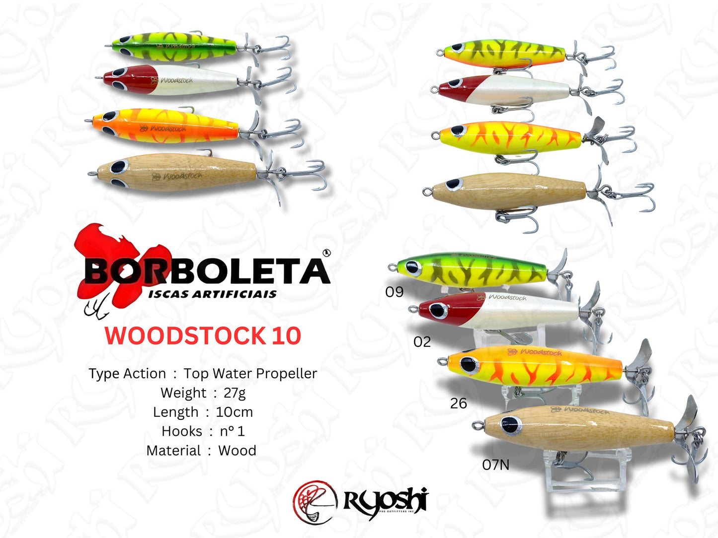Borboleta Fishing Lure Woodstock 10