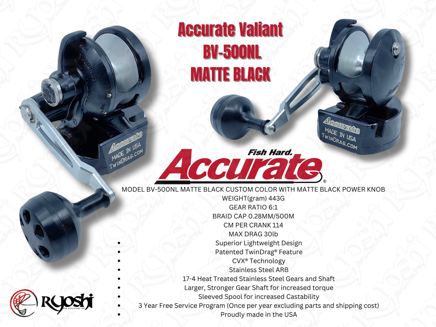 Accurate Valiant BV-500NL Matte Black with MB PH