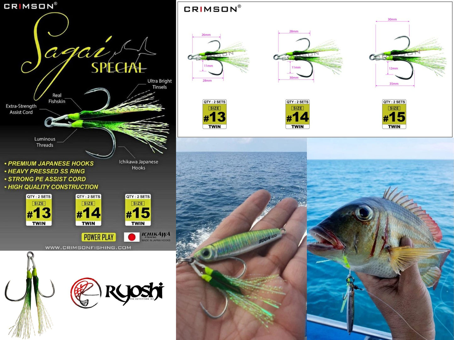 Crimson Sagai Special Jigging Assist Hooks
