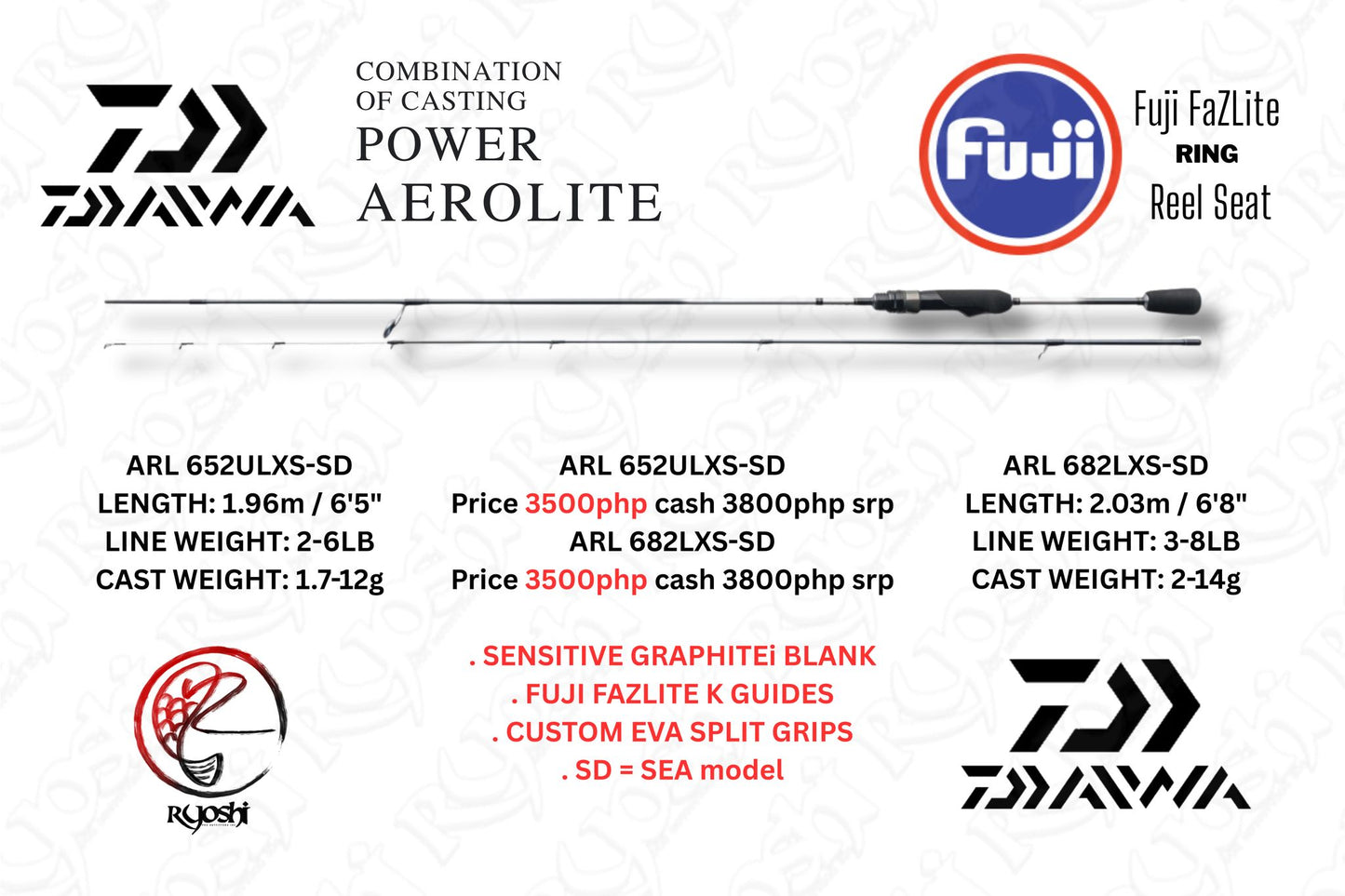 Daiwa Aerolite LIght and Ultralight rods