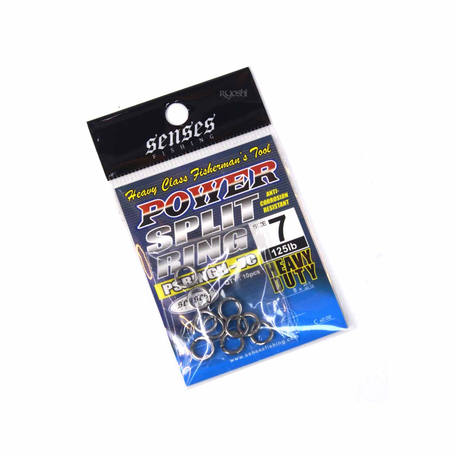 HEAVY STAINLESS STEEL POWER SPLIT RING 7 #125LB CHROME (10 PCS)