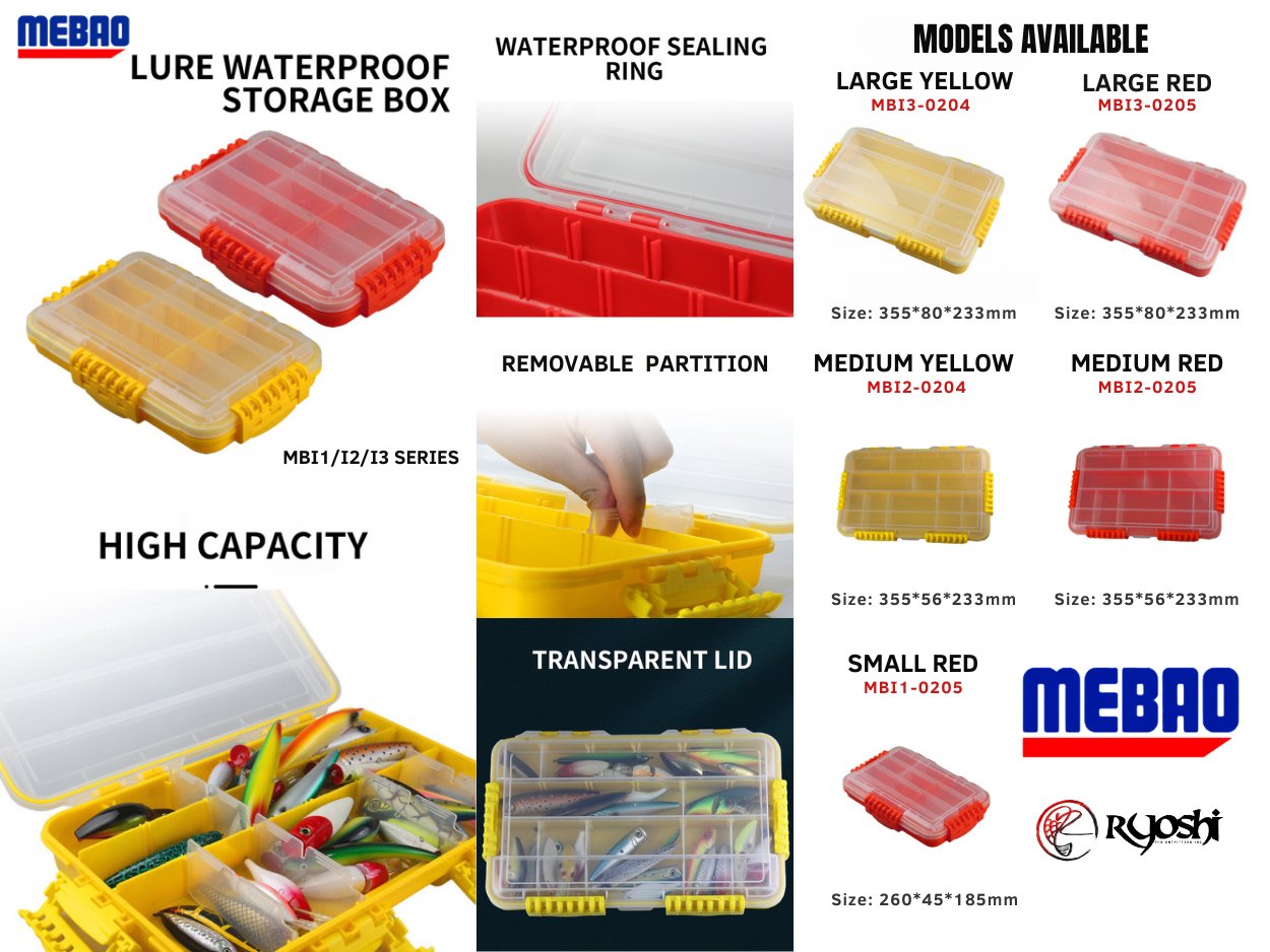 Mebao Waterproof Lure Storage Box MBI3/MBI2/MBI1-0204/0205