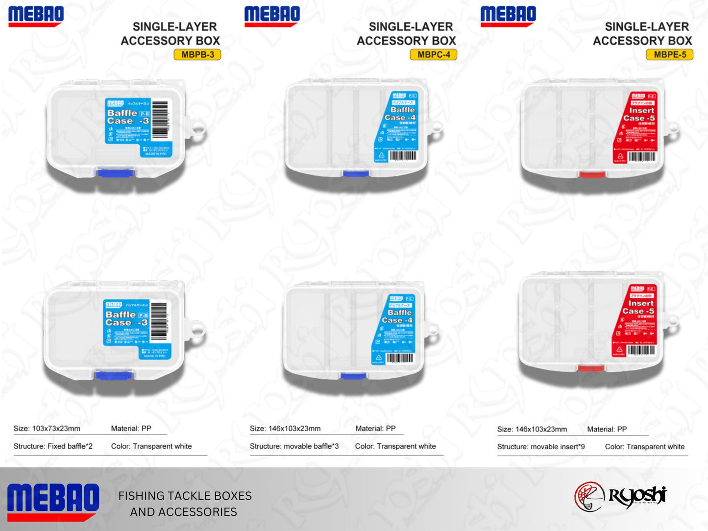Mebao Single Layer Accessory Box (Baffle Case 3)