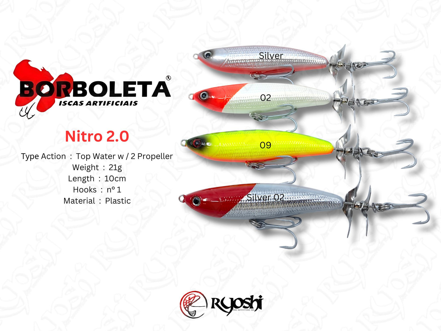 Borboleta Fishing Lure Nitro 2.0