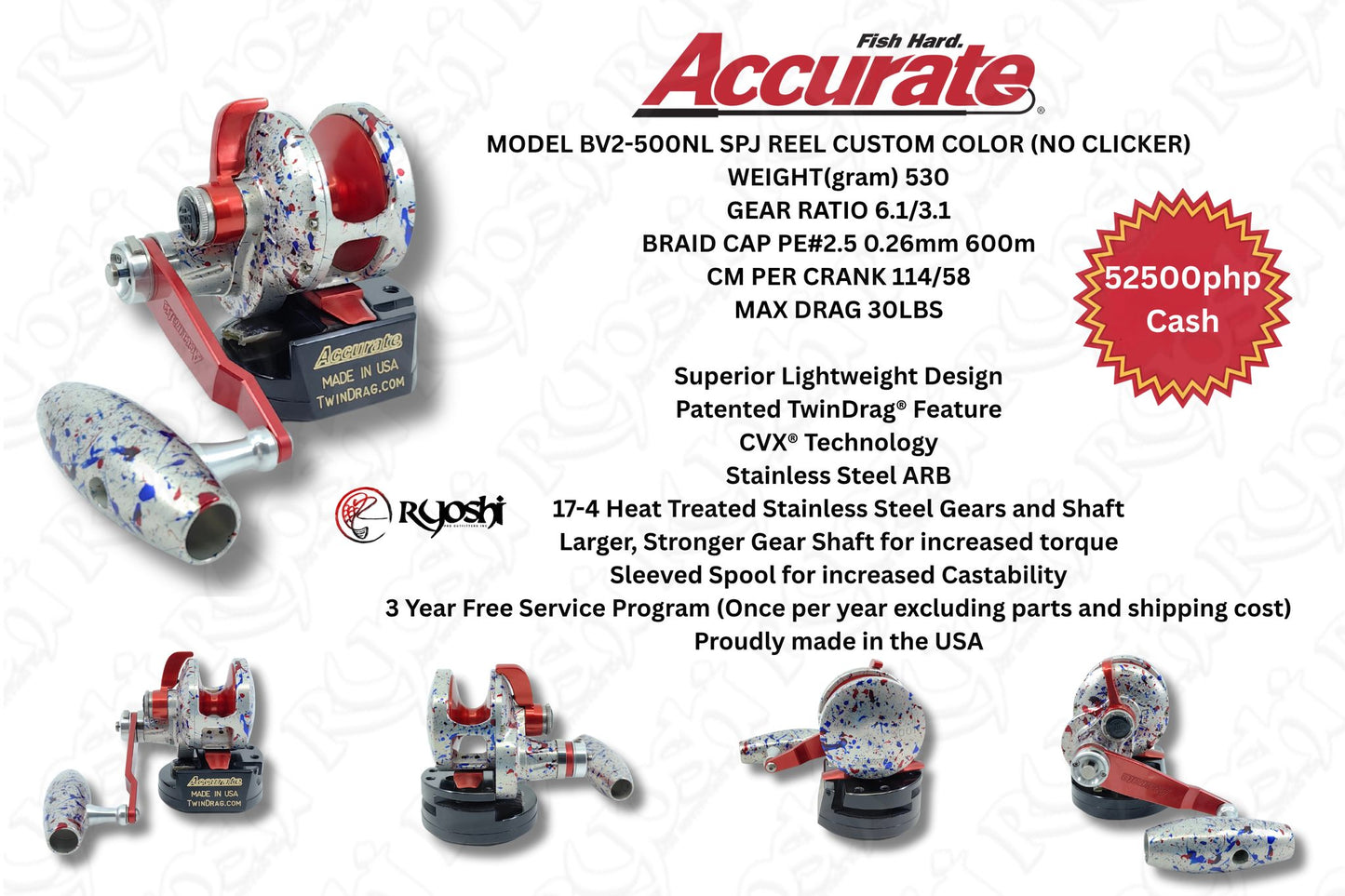 Accurate BV2-500NL SPJ Reel Custom Color (8/25)