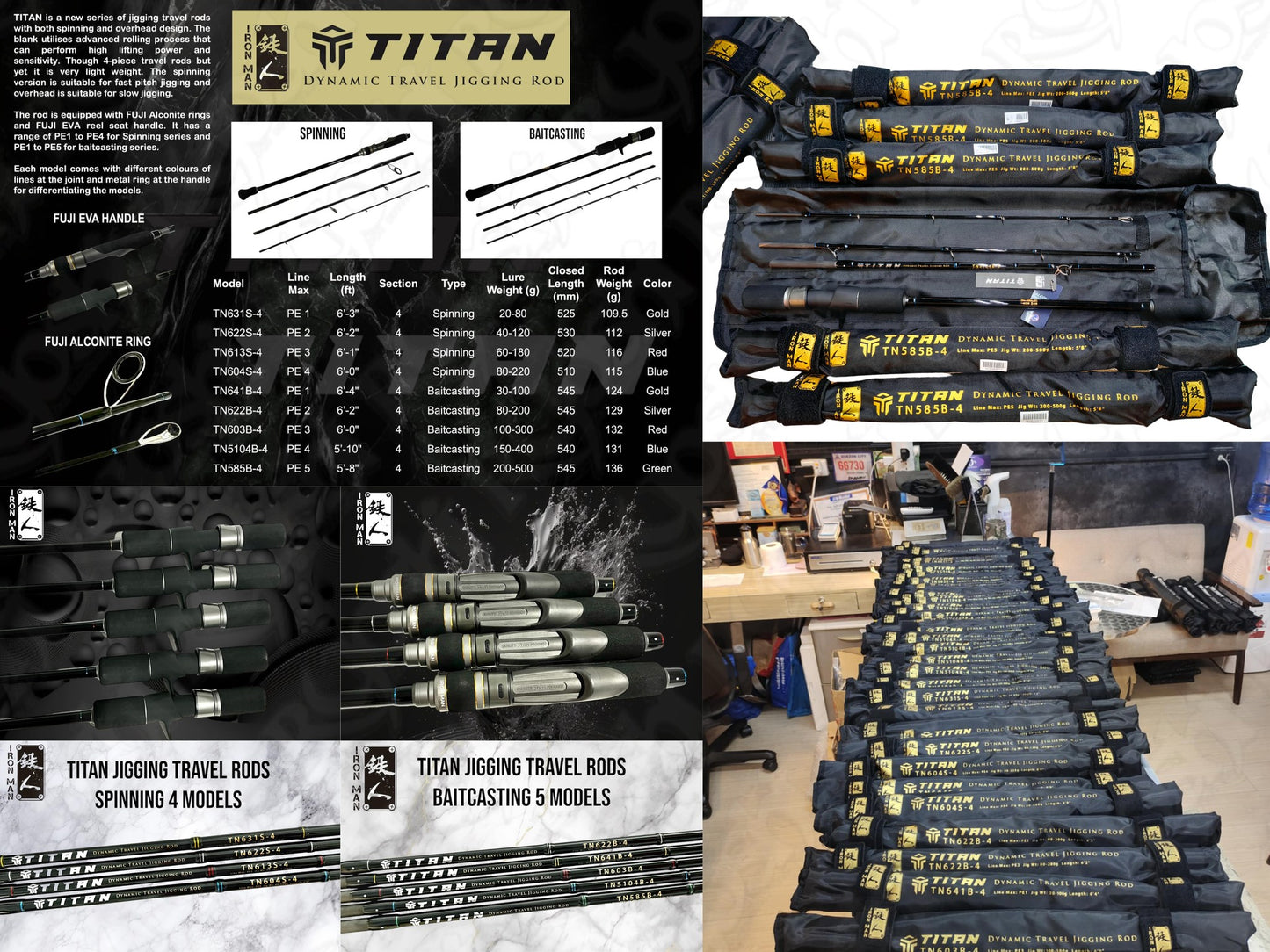 Ironman Titan Dynamic Travel Jigging Rod (Spinning)