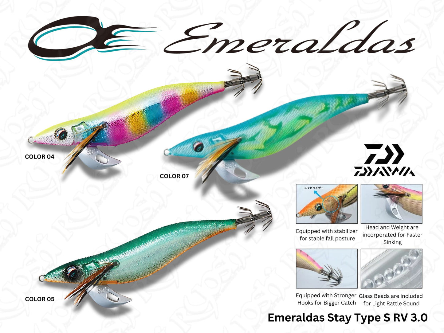 Emeraldas Stay Type S RV (with Rattle) - #3.0 & #3.5