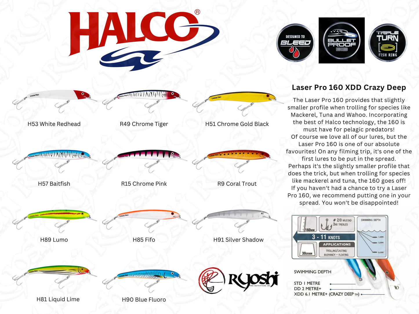 Halco Laser Pro 160 XDD Crazy Deep