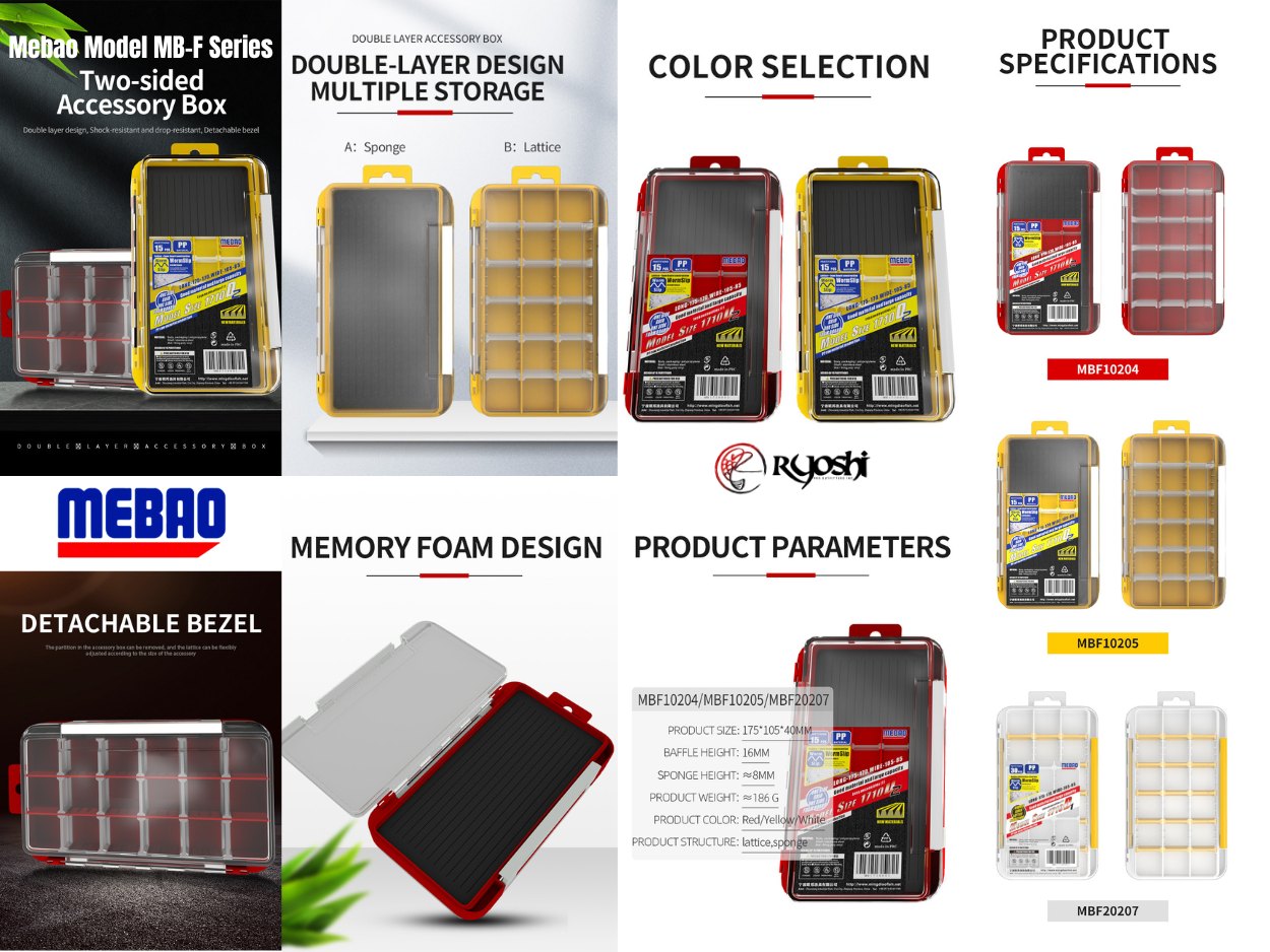 Mebao Double Sided Lure and Hook Box MBF1- 0204/ 0205