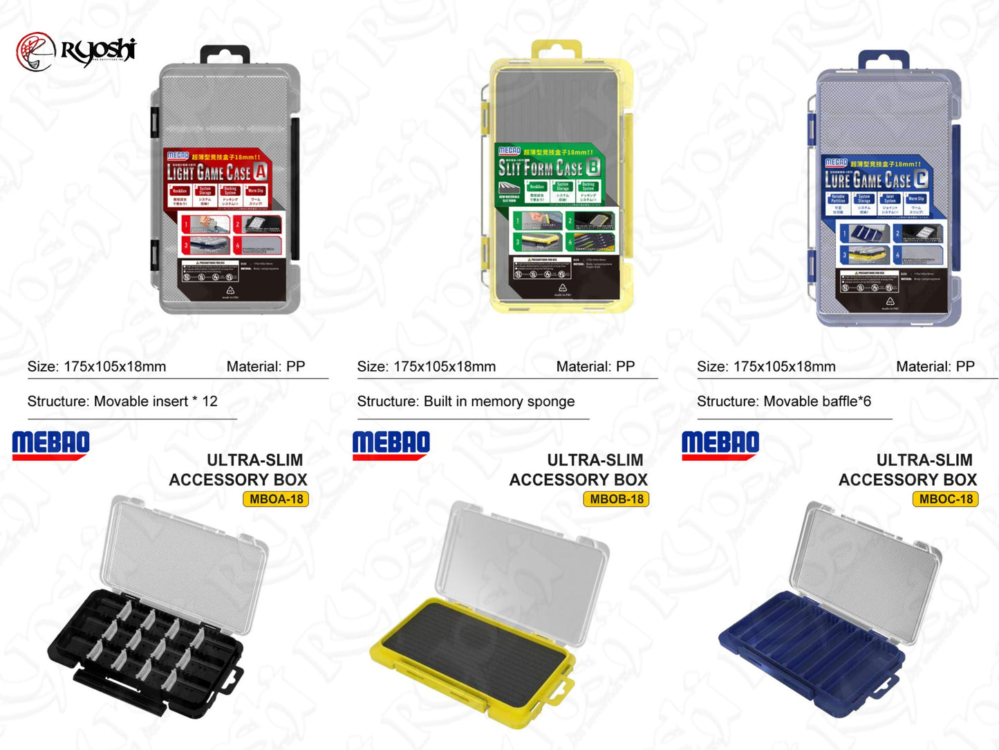 Mebao Ultra Slim Accessory Box (MBOA/B/C-18)