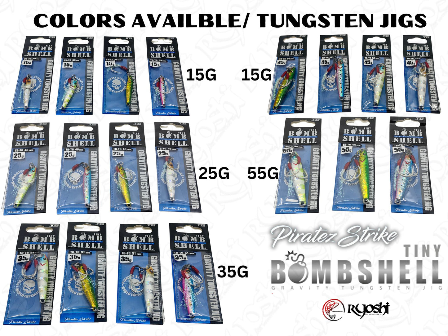 Piratez Strike Tiny Bombshell Tungsten Jigs