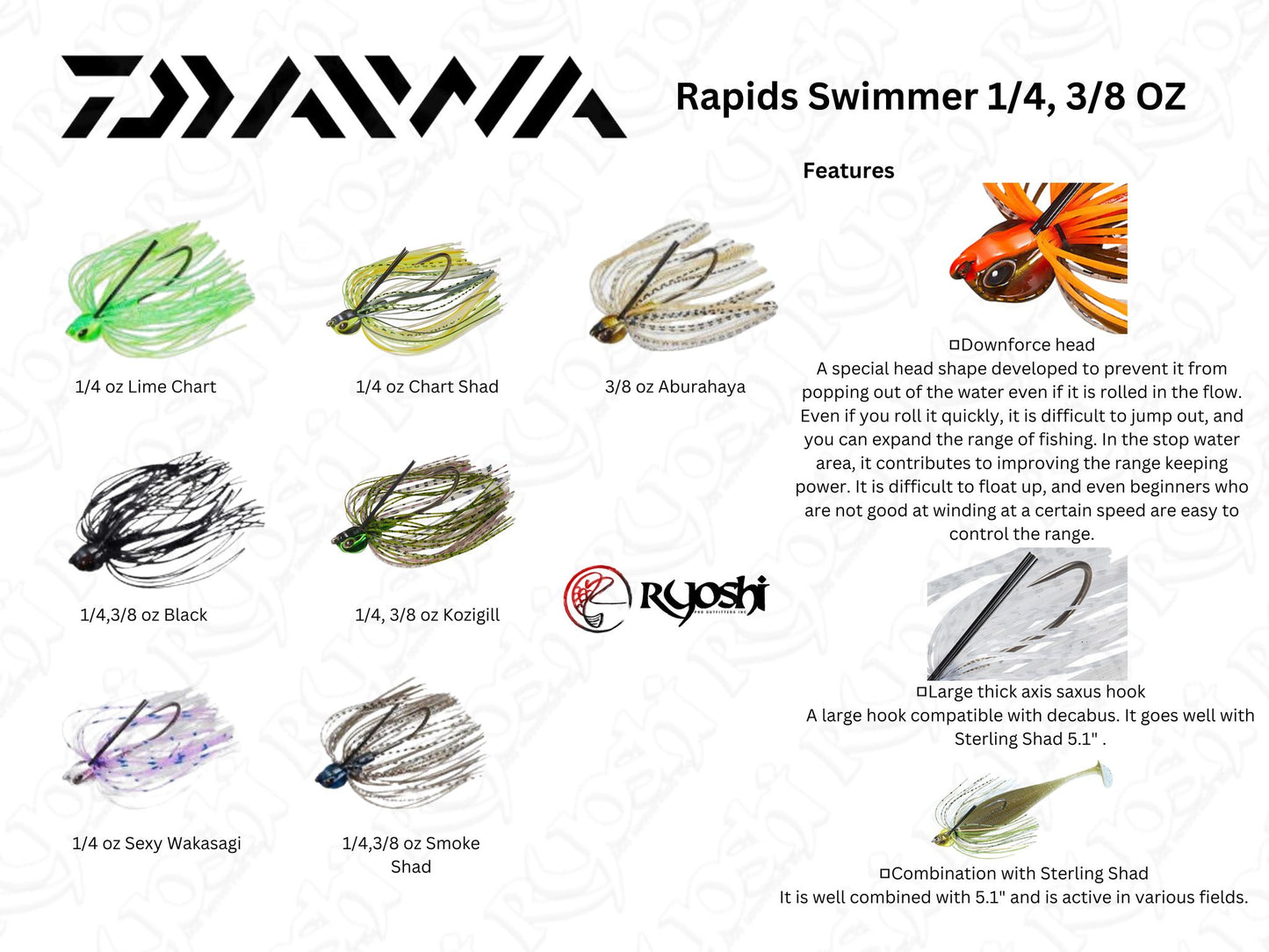 Daiwa Rapids Swimmer 1/4oz 3/8oz
