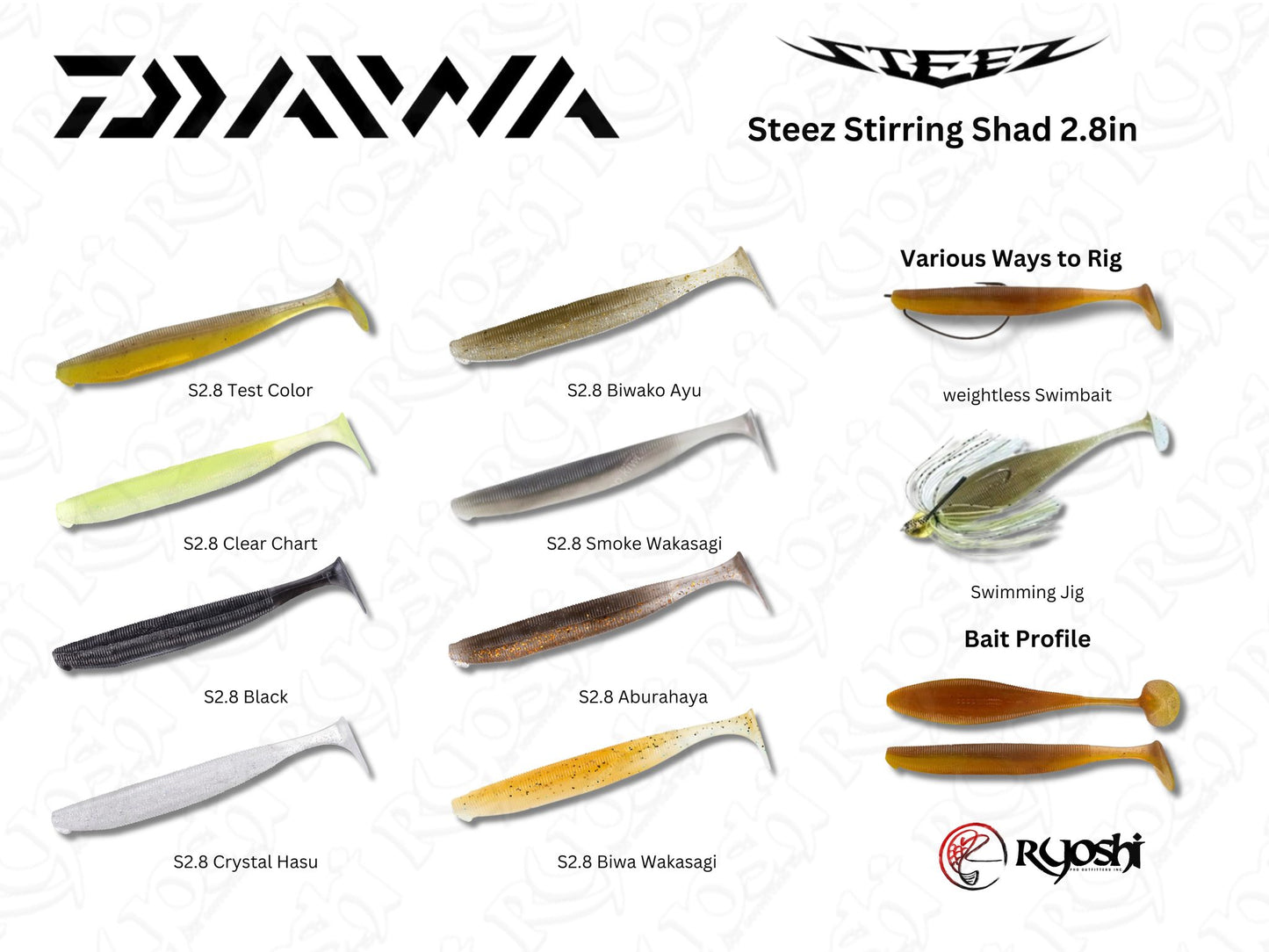 Daiwa Steez Stirring Shad 2.8in