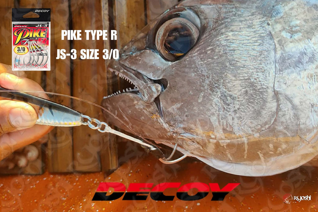 The Pike JS-3 is one of the most popular hooks made by Decoy for jigging -Ryoshi Pro Outfitters