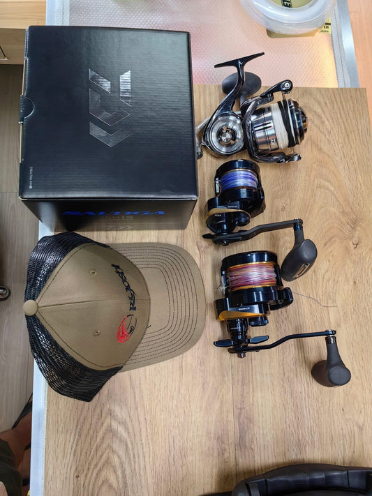 Customers upcoming jigging trip loading X-braid YGK braid lines and a new Daiwa Saltiga 35HL for some deep sea adventure - Ryoshi Pro Outfitters