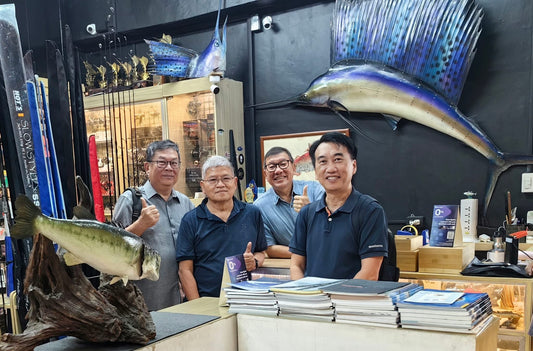 Shimano fishing SG managing director swings by for a visit to see how our partnership/sub dealer ship is going on. - Ryoshi Pro Outfitters