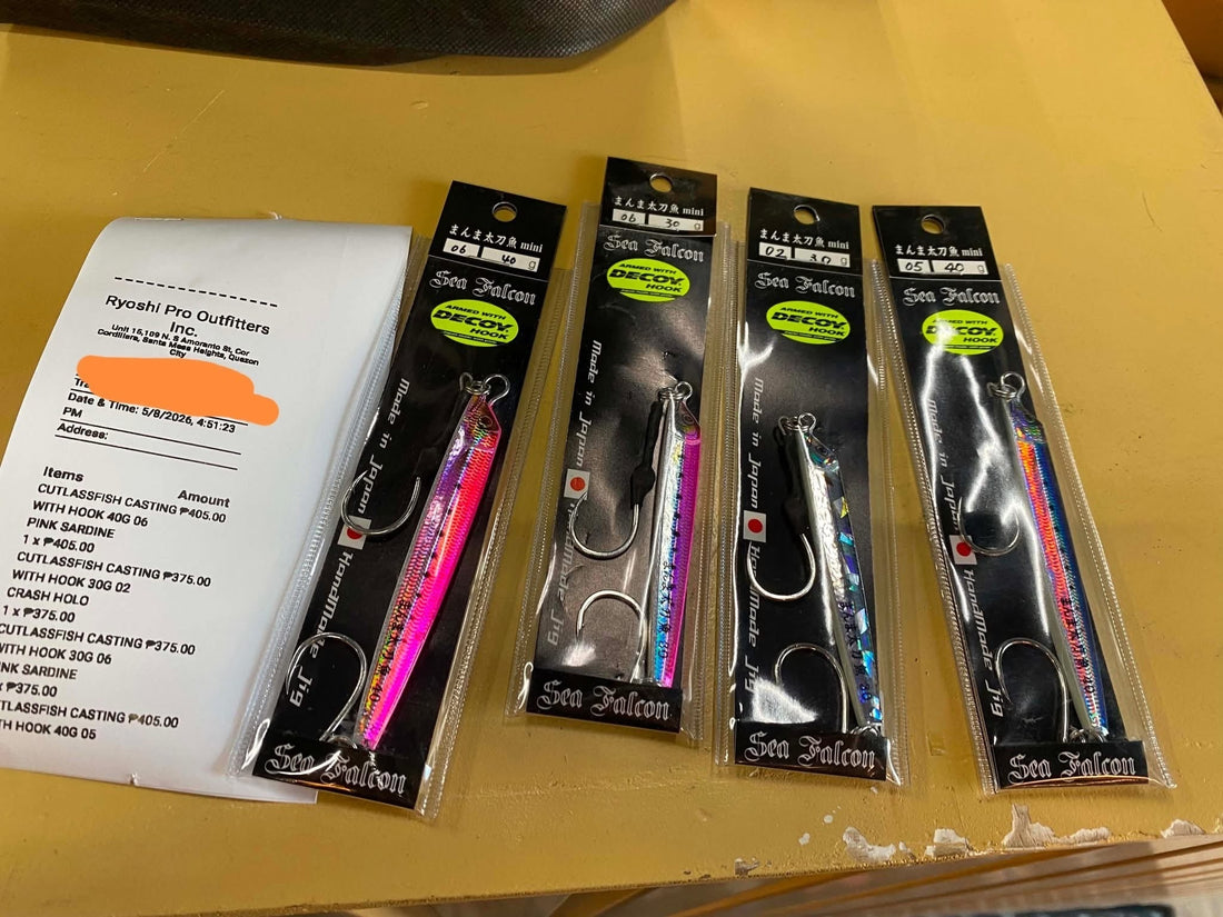 Sea falcon jigs for some light jigging session by customer - Ryoshi Pro Outfitters