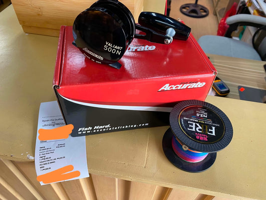 Saturday grind! Accurate bv500spj special black color and tokayo 12+1 fire pe line is our customers pick for his next jigging adventure - Ryoshi Pro Outfitters