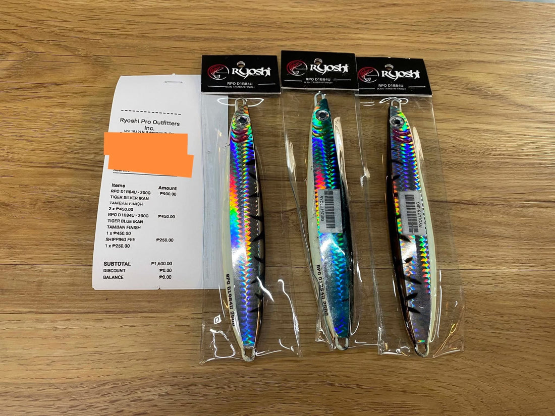 Thursday grind!!!! RPO D1B84U tamban finish 300g. Customers choice for his next jigging session!!! - Ryoshi Pro Outfitters