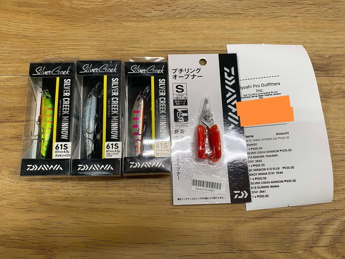 Ultralight lures and micro split ring openner for customer weekend fishing, thanks for your continued support. -Ryoshi Pro Outfitters