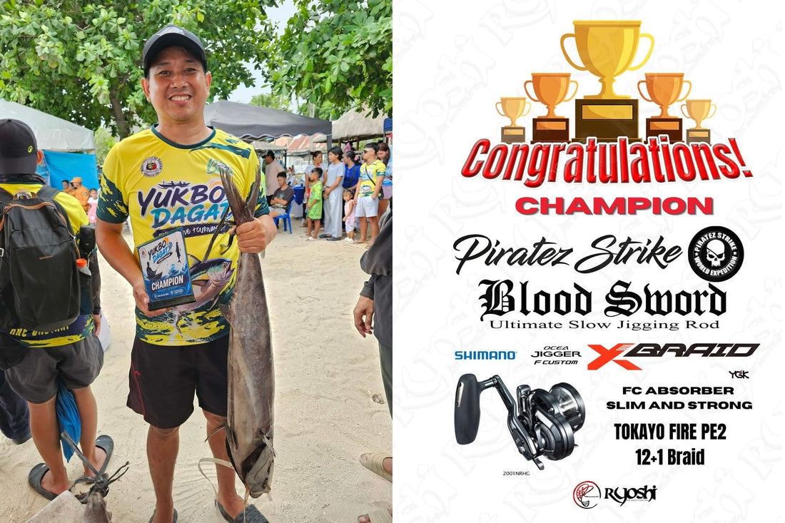 Congratulations to angler Jbong Jarabe for getting the 4rth Yukbo Dagat Festival Championship held May 28-29 2026 at Badian Cebu city -Ryoshi Pro Outfitters