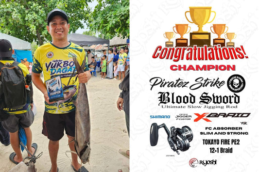 Congratulations to angler Jbong Jarabe for getting the 4rth Yukbo Dagat Festival Championship held May 28-29 2026 at Badian Cebu city -Ryoshi Pro Outfitters