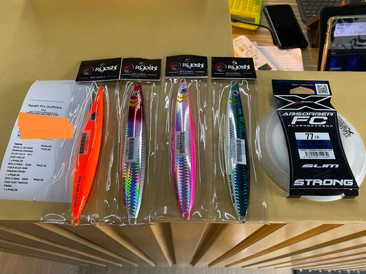 Saturday grind!!! Rpo OU812 and Rpo D1B84U jigs for customers jigging weekend, thanks for your patronage. - Ryoshi Pro Outfitters