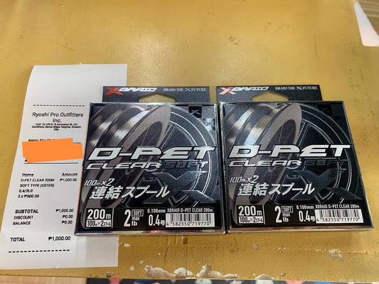 Ajing ester lines by X-braid, clear color for days when aji and other fishes are very line shy or super clear waters. Thanks for rhe support!!! Thursday grind!!! - Ryoshi Pro Outfitters