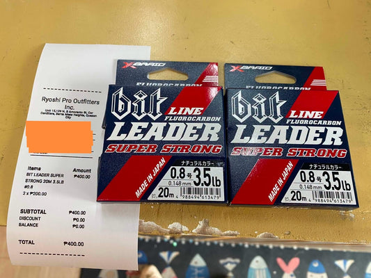 Thursday grind!!! X-braid bit leader, your super strong 100% fc leader from japan packed for only 20m for value and easy carry for 1 trip!!! Thanks for the support!! - Ryoshi Pro Outfitters