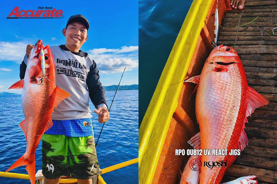 An amazing catch again by angler Sanvic Tiaga hauling up a nice sized Ruby snapper using Accurate Valiant Reel and RPO OU812 uv react jigs. -Ryoshi Pro Outfitters
