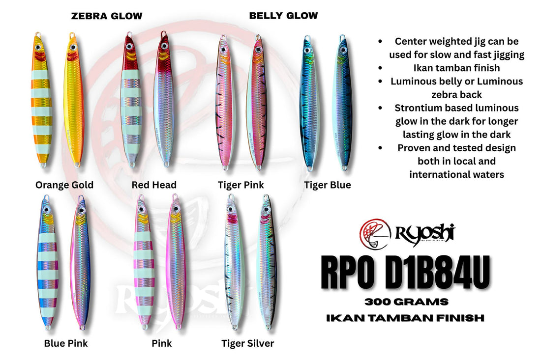 A new generation of baits, The RPO D1B84U (The One Bait For You) has been designed to be used for deep heavy jigging  - Ryoshi Pro Outfitters