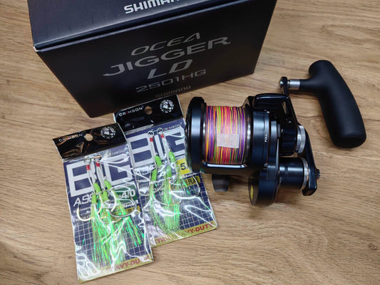 Shimano LD 2501 hg spooled with Xbraid ygk ultra max 2 pe3 braid paired with crimson big assist for the incoming tournament. - Ryoshi Pro Outfitters