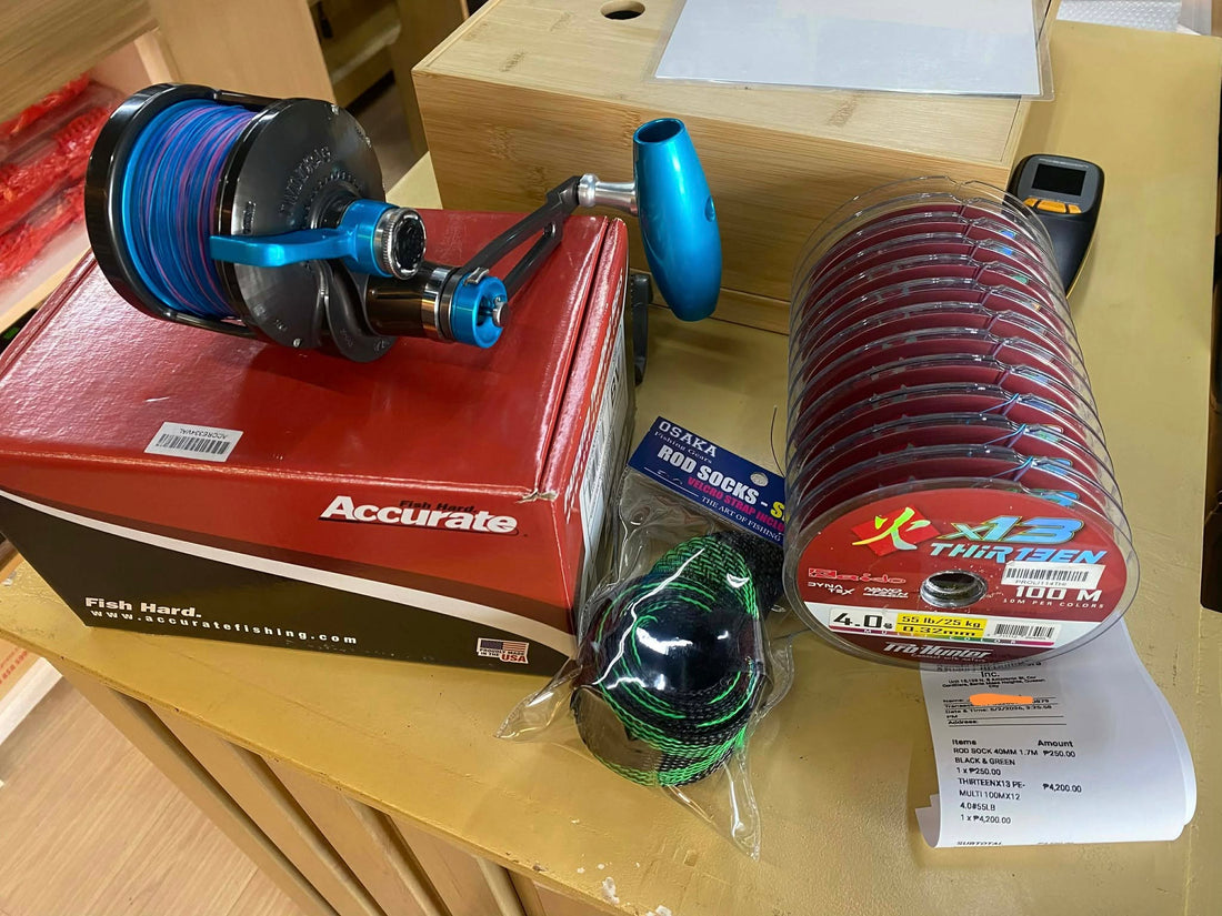 Accurate BV2 600N special color loaded with 800m prohunter x13 PE4 braid for customers upcoming trip! - Ryoshi Pro Outfitters