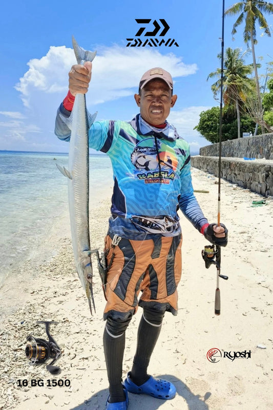 A huge needle fish caught on Daiwa BG 1500 reel by angler Kyle Alani - Ryoshi Pro Outfitters