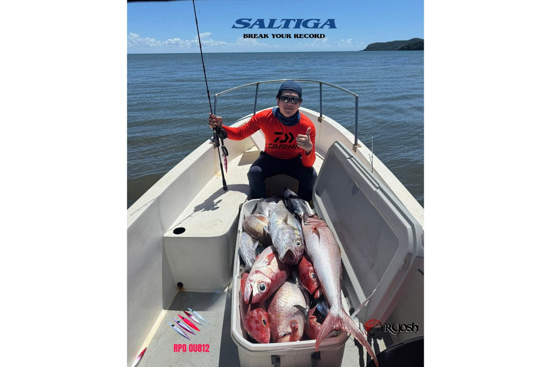 Team Ryoshi Alvin Soriano with his catch of Ruby Snapper and Greater Amberjack on his Second Day Jigging at Sta Ana Cagayan using Daiwa Saltiga 15HL-SJ and RPO OU812 jig. - Ryoshi Pro Outfitters