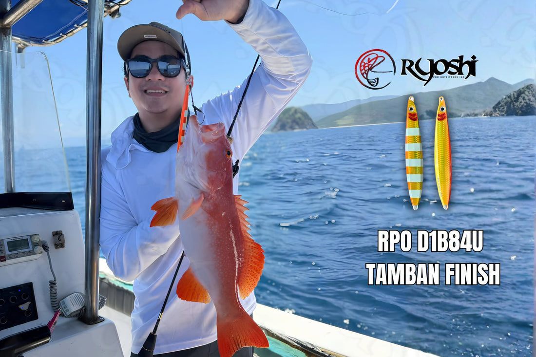 Angler Alvin Soriano of Team Ryoshi Pro Outfitters with a nice bighefty coral trout using RPO D1B84U tamban finish jig 300g. - Ryoshi Pro Outfitters