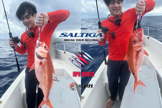 Team Ryoshi Angler Alvin Soriano landing red rubbies using RPO OU812 and Daiwa Saltiga 15hl-sj, - Ryoshi Pro Outfitters