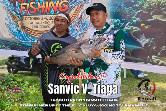 Congratulations to our very own Team Ryoshi member (Southern Luzon Chapter) angler Sanvic Tiaga who won the 6th runner up at the recently concluded 2nd Caluya Jigging Tournament. - Ryoshi Pro Outfitters