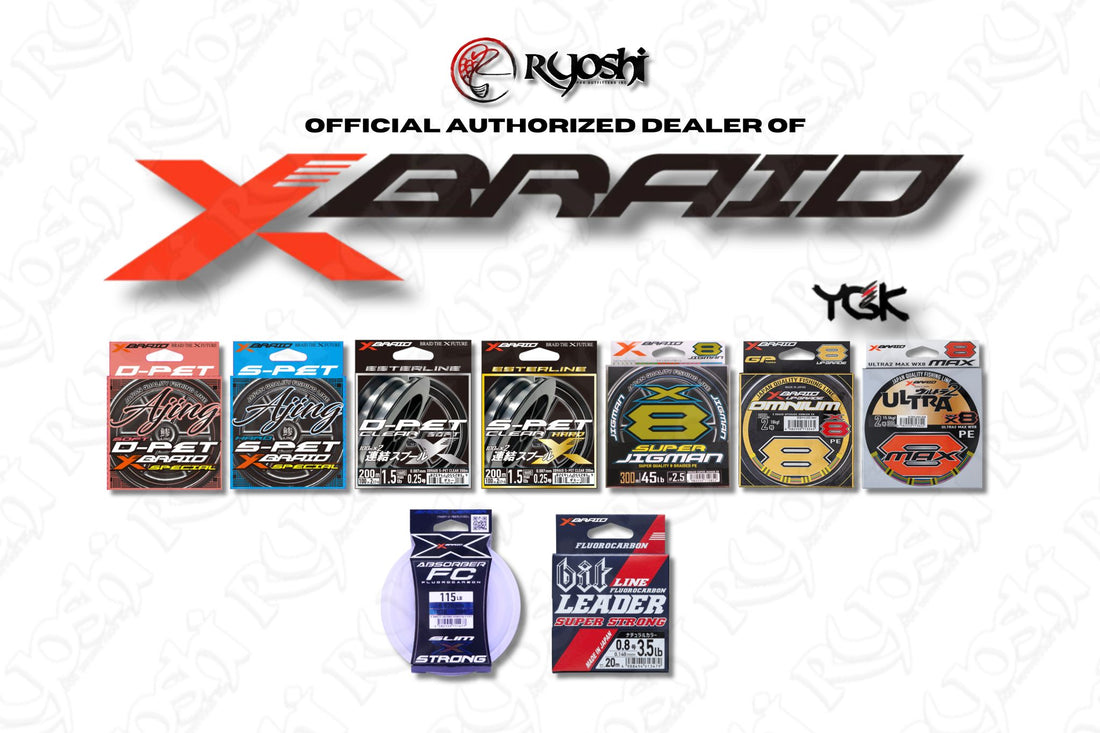 Ryoshi Pro Outfitters is an official authorized dealer of X-Braid YGK japan.